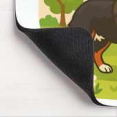 Tapis De Souris Cute Bernese Mountain Dog with Sunflower & Butterf (Coin)