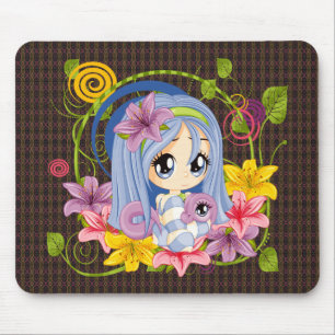 Tapis De Souris Cute Big Eyed Chibi Dragon Fée
