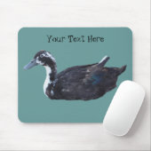 Tapis De Souris Cute Black Canard ferme animal Mousepad (Avec souris)