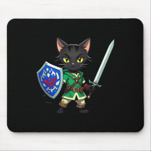 Tapis De Souris Cute Black Cat Comme Retro Video Jeu Caractère1
