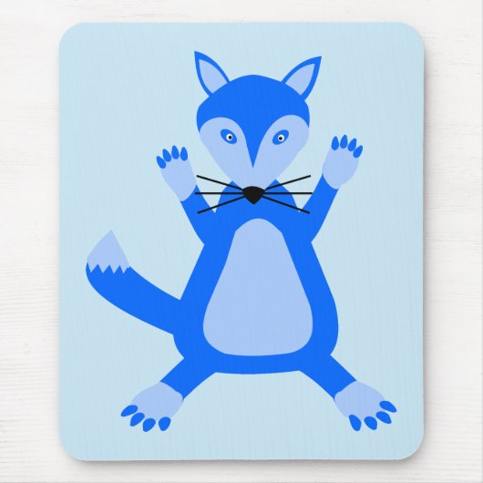 Tapis De Souris Cute Blue Baby Boy Fox (Devant)