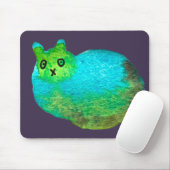 Tapis De Souris Cute blue fat cat art illustration (Avec souris)