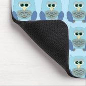 Tapis De Souris Cute Blue Owls Pattern (Coin)