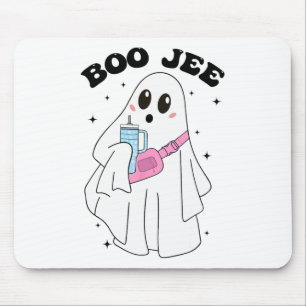 Tapis De Souris Cute Boo Ghost Funny Costume d'Halloween Boo Jee G