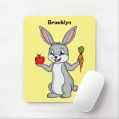 Tapis De Souris Cute bunny rabbit with vegetables (Avec souris)