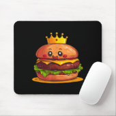 Tapis De Souris Cute Burger With Crown And Kingdom Costume  (Avec souris)