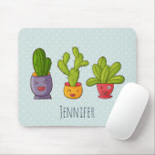 Tapis De Souris Cute Cactus Nature Succulents Motif (Avec souris)