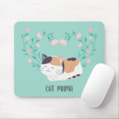 Tapis De Souris Cute Calico Flore de Chat Mousepad personnalisé (Avec souris)