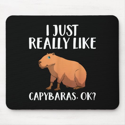 Tapis De Souris Cute Capybara Art For Men Women Kids Animal Rodent (Devant)