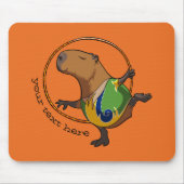 Tapis De Souris Cute Capybara Rhythmic Gymnastics Hoop Cartoon (Devant)
