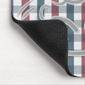 Tapis De Souris Cute Cat and Plaid Pattern (Coin)