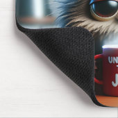 Tapis De Souris Cute Cat With Red Coffee Mug (Coin)