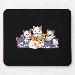 Tapis De Souris Cute Cats Anime Kawaii Japonais Otaku Neko Don Wo