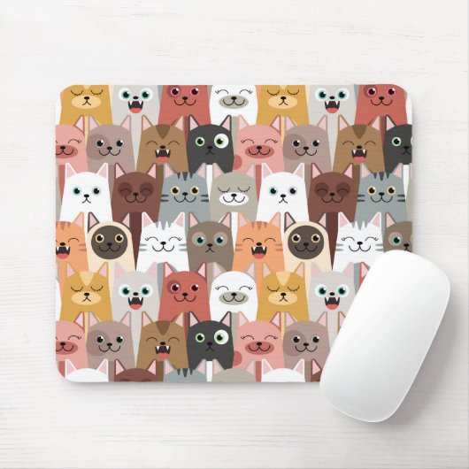 Tapis De Souris Cute Cats Mousepad (Avec souris)