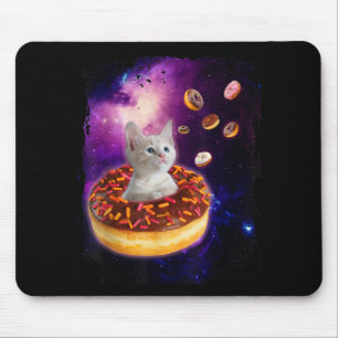 Tapis De Souris Cute Chat À L'Intérieur De Donut Dans L'Espace Ama