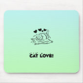 Tapis De Souris Cute Chat, Petit Chat, Kitty, Kitten, Coeurs (Devant)