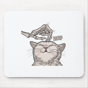Tapis De Souris Cute Chat Squelette Halloween Femme Animaux de com