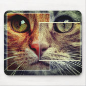 Tapis De Souris Cute Chat Visage Collage Mousepad (Devant)