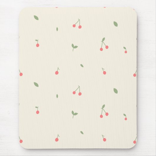 Tapis De Souris Cute Cherry Pattern – Minimal Fruit Aesthetic (Devant)