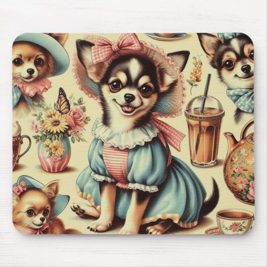 Tapis De Souris Cute Chihuahua Peinture Chiot (Devant)