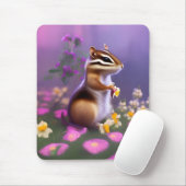 Tapis De Souris Cute Chipmunk en Fleurs (Avec souris)