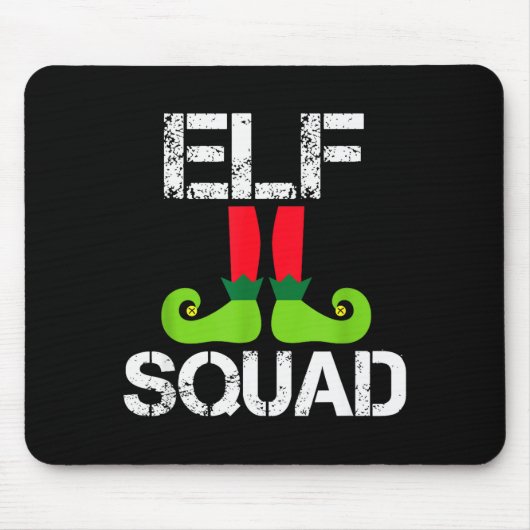 Tapis De Souris Cute Christmas Cheer Elf Squad Santa's Helper (Devant)