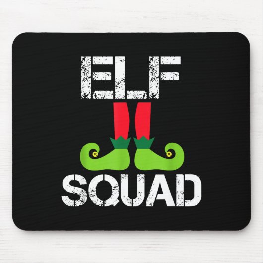 Tapis De Souris Cute Christmas Cheer Elf Squad Santa's Helper (Devant)