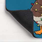 Tapis De Souris Cute Christmas Duck Mallard With Xmas Lights  (Coin)