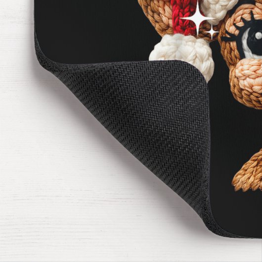 Tapis De Souris Cute Christmas Reindeer Crocheting Funny Gift Men, (Coin)