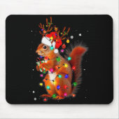 Tapis De Souris Cute Christmas Squirrel Lights Reindeer Xmas Holid (Devant)