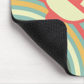 Tapis De Souris Cute classique moderne 80s rayé Pickleball Blue (Coin)