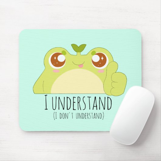 Tapis De Souris Cute Comprendre Grenouille verte (Avec souris)