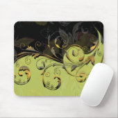 Tapis De Souris Cute Cool Retro Élégant or Floral (Avec souris)