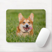 Tapis De Souris Cute Corgi Jouer dans l'herbe (Avec souris)