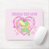 Tapis De Souris Cute Cupid Frog - Étaler l'amour (Avec souris)