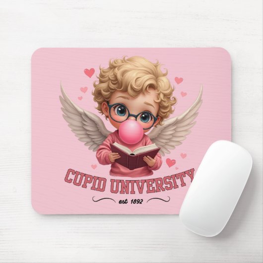 Tapis De Souris Cute Cupid Université Bubblegum Angel Esthétique (Avec souris)