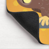 Tapis De Souris Cute curious funny brown owl cartoon illustration (Coin)