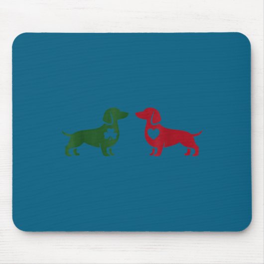 Tapis De Souris Cute Dachshund Valentines Patrick's Day Lover Dog  (Devant)