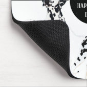 Tapis De Souris Cute Dalmatiens Noir & Blanc Zones Joyeuses (Coin)