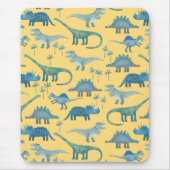 Tapis De Souris Cute Dinosaures Sunshine Jaune (Devant)