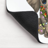 Tapis De Souris Cute Elephant Christmas Light Funny Elephant Lover (Coin)