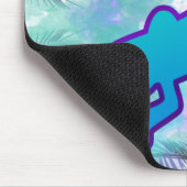 Tapis De Souris Cute est une lézard bleu (Coin)