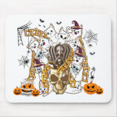 Tapis De Souris Cute et drôle Éffrayant Malin Chats (Devant)