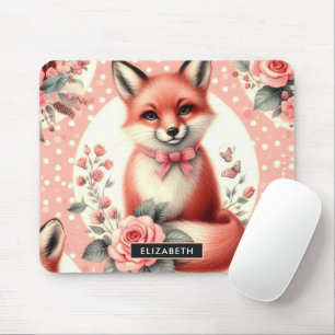 Tapis De Souris Cute Floral Baby Fox