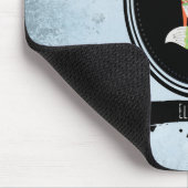 Tapis De Souris Cute Fox dans Christmas Hat inside a Black Oval (Coin)