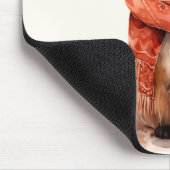 Tapis De Souris Cute Fox Pup in a Red Scarf (Coin)