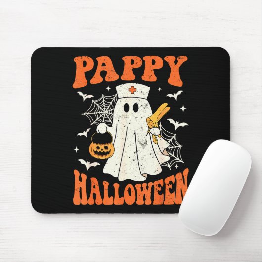 Tapis De Souris Cute Funny Boo Ghost Nurses Pappy Halloween Obgyn  (Avec souris)