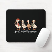 Tapis De Souris Cute Funny Just A Jolly Goose Silly Santa Hot Coco (Avec souris)