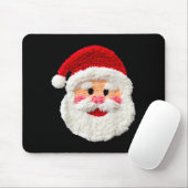 Tapis De Souris Cute Funny Preppy Faux Yarn Santa Claus Face Merry (Avec souris)