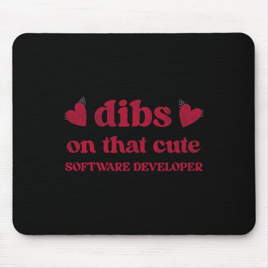 Tapis De Souris Cute Funny Valentine's Day Software Developer Wome (Devant)